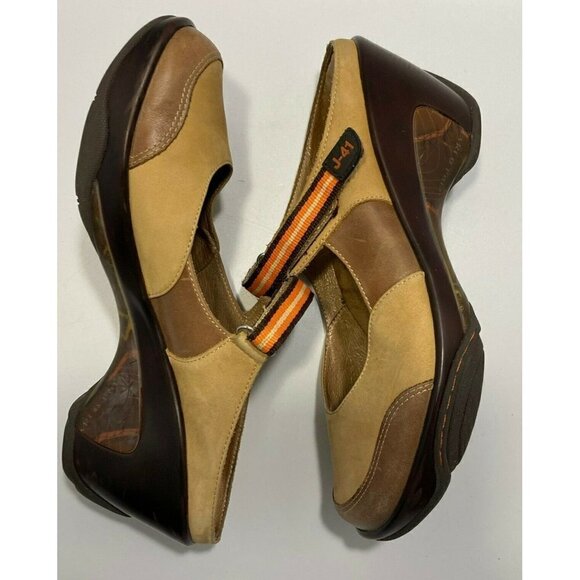 J-41 Venture On Tan Brown Mary Jane Strap Mule Shoe Sz 7.5M - Picture 4 of 12